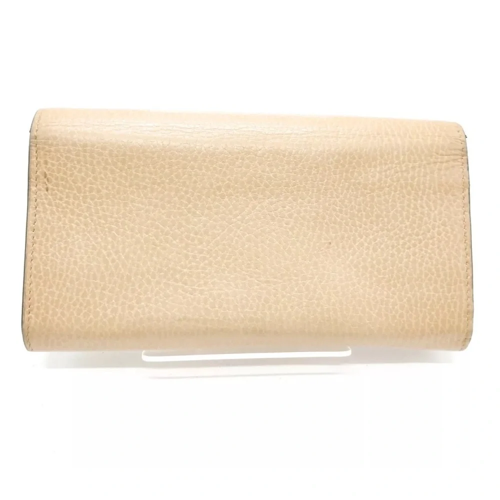 Gucci Long Wallet Beige Leather - Picture 2 of 9